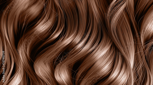 Waved brown hair background