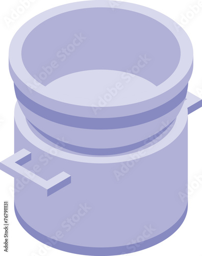 Soap creation department icon isometric vector. Cosmetic cleanser essential. Machinery conveyor tool