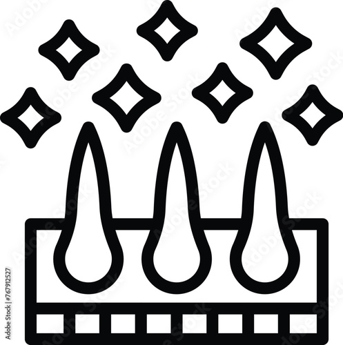 Trichology icon outline vector. Hair examination. Trichology consultation expert