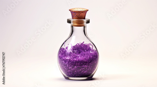 Fluffy 3D image of purple swirling magic potion