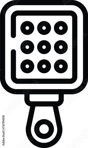 Hair comb icon outline vector. Haircare tool. Trichology diagnosis equipment