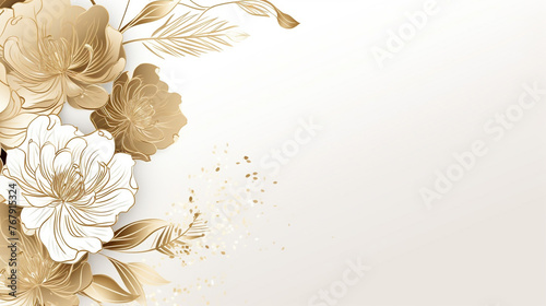 Luxury gold floral background golden gradient © rida