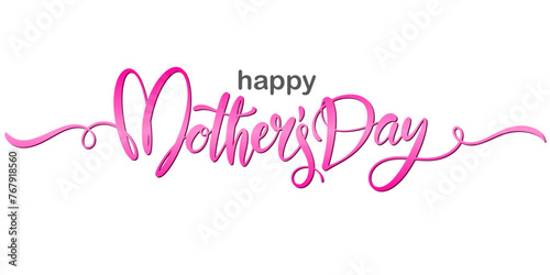 Happy Mothers Day lettering . Handmade calligraphy vector illustration. Mother's day card 