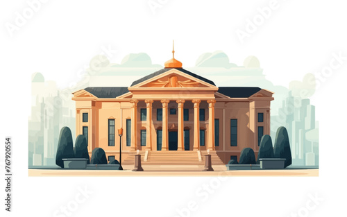 court vector flat minimalistic asset isolated illustration