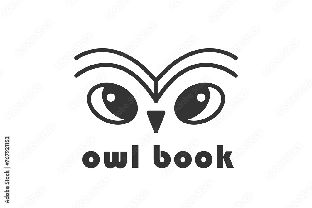 Owl book logo vector design illustration. Abstract business brand Owl book logo vector design illustration. Abstract business brand