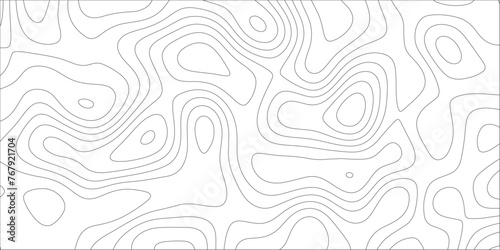 Abstract topographic contours map background. Topographic map and landscape terrain texture grid. Terrain map illustration, Topo contour map on white background, Topographic contour lines.