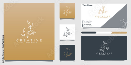  flower logo design. beauty salons, decorations, boutiques, spas, yoga, cosmetic and skin care products. premium business card