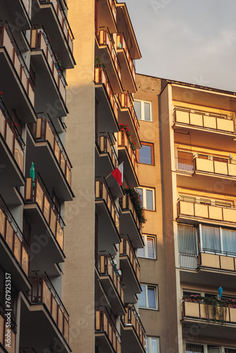 So called Wielka Pyta - Great Panel block of flats in Goclaw area, South Praga district of Warsaw, Poland photo