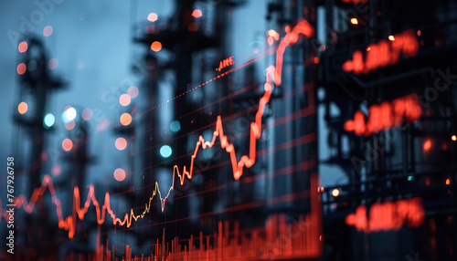 Charts and graphs showing the price of oil over time