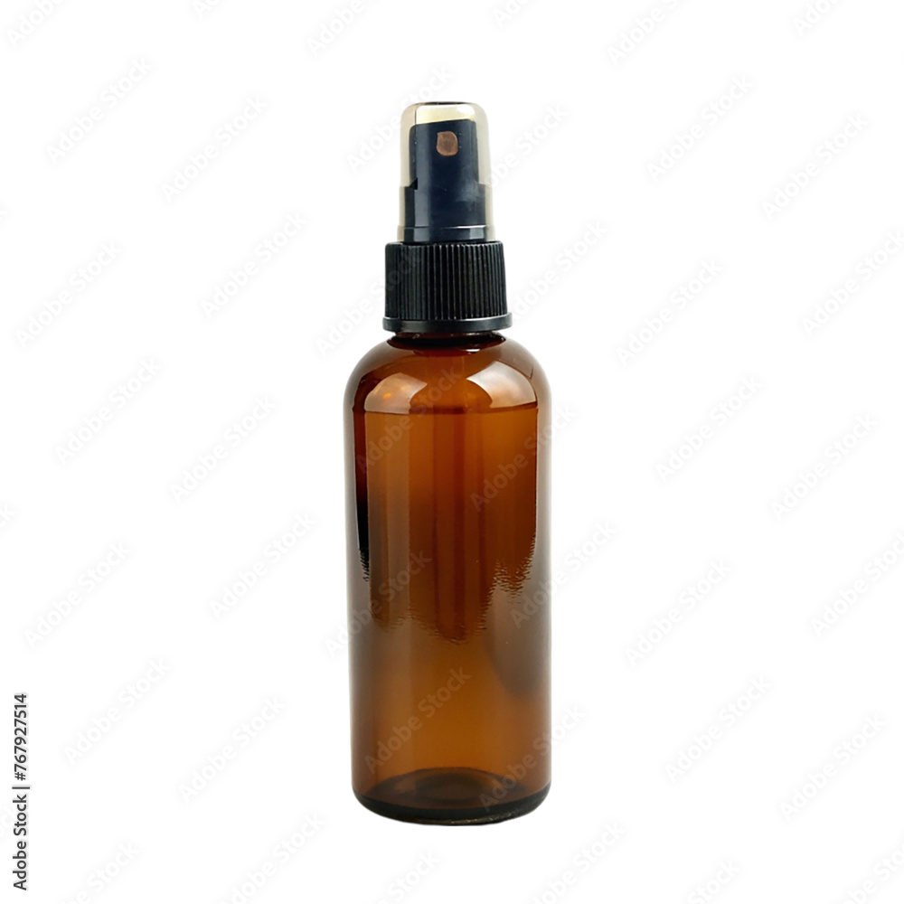 Dark brown glass bottle with a dropper isolated on transparent background. Dark brown glass bottle with a dropper isolated on transparent background.