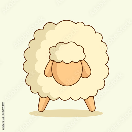 Separate collection of cartoon sheep vector illustration design