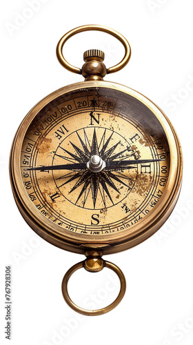 A brass compass with a spinning dial, guiding adventurers through unknown territories  photo