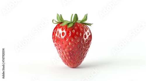 strawberry berry isolated on white  high detail  