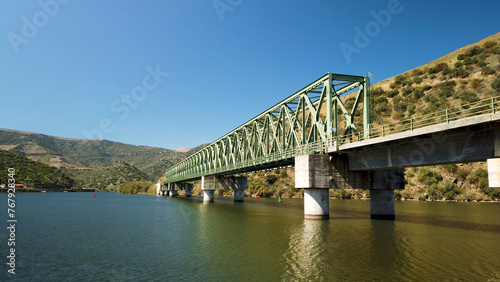 Douro valley view near the Ferradosa bridge photo