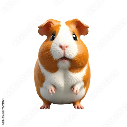 a 3d country pig on Isolated transparent background png. generated with AI