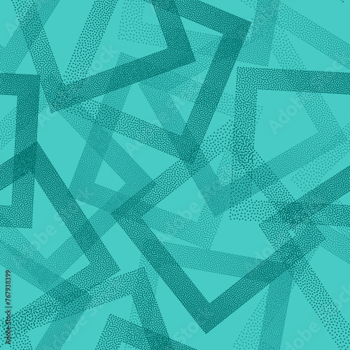 Square rhombus shapes of dot points geometric vector seamless pattern.
