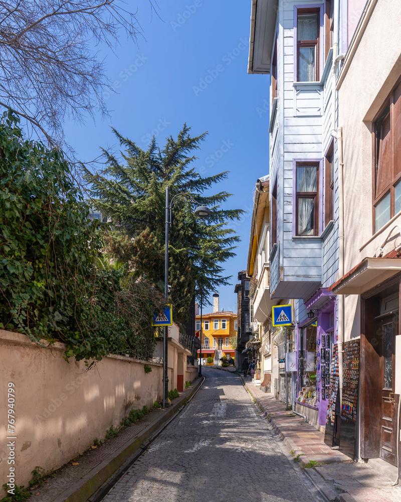 Fototapeta premium Old city street view in Istanbul