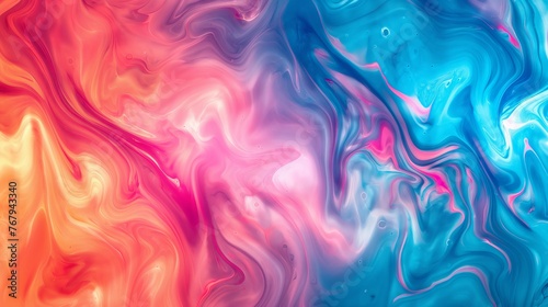 A colorful abstract of flowing hues simulating liquid motion.