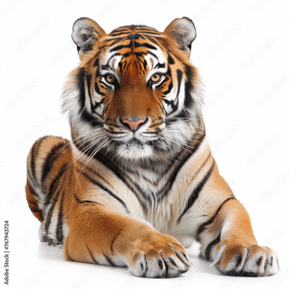 tiger isolated on white background