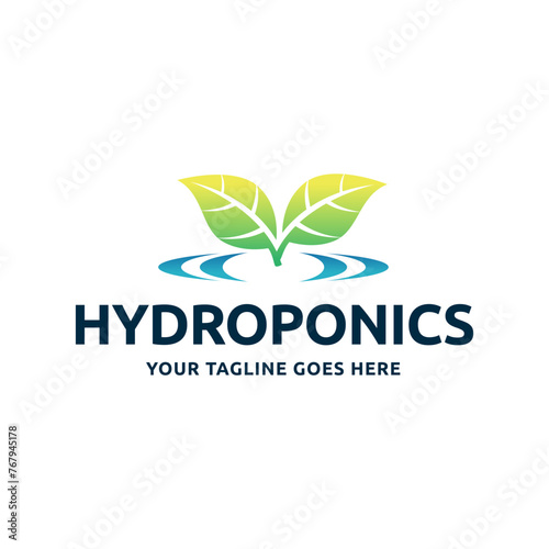 hydroponics logo vector illustration design isolated on white background