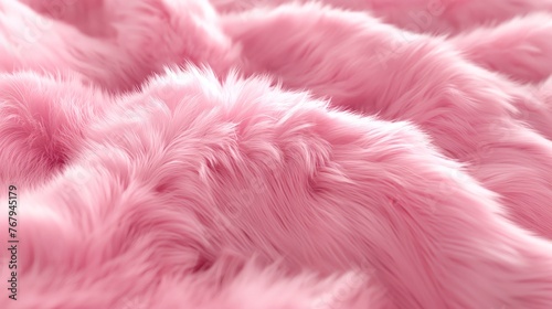 Close-up of a plush pink fur surface suggesting softness and luxury.