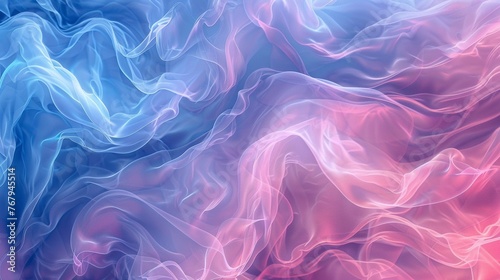 Ethereal Elegance Capture the pink and blue silk waves flowing gracefully through the cosmic expanse, their delicate movements evoking a sense of ethereal beauty and celestial grace ,4k