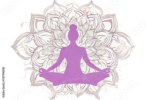 Obraz na płótnie all Unique yoga yoga lovers style design pose abstract flower padmasana middle lotus w salonie