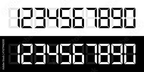 Numbers. Digit. Digital numbers collection. Digital clock numbers