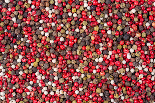 Pepper mix. Heap of black, ...