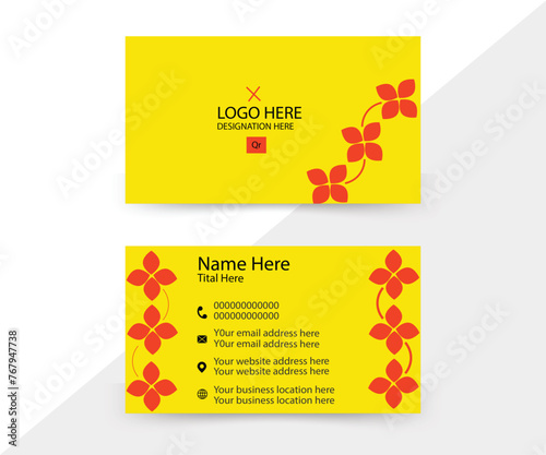 corporate business card orang and rad colour business card design design.