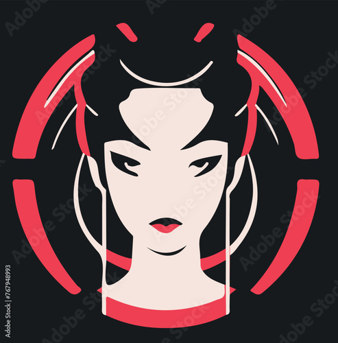 Vector of a Geisha logo