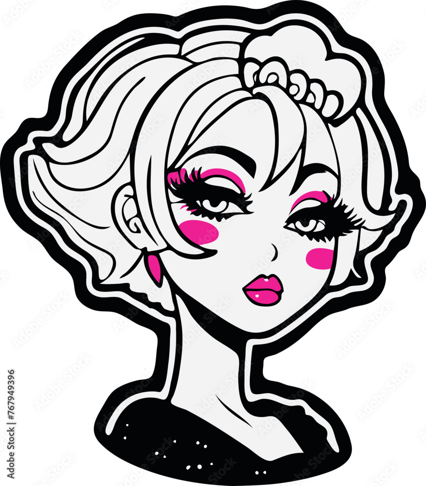 Vector of a drag queen icon Vector of a drag queen icon