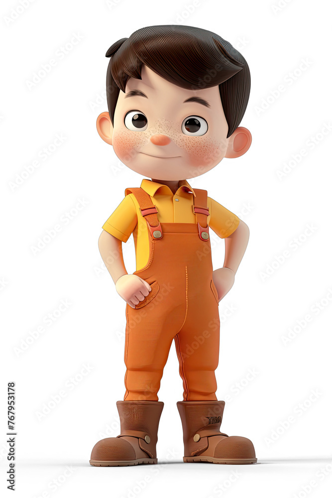 3d cartoon of little child cutout, png isolated transparent background 3d cartoon of little child cutout, png isolated transparent background