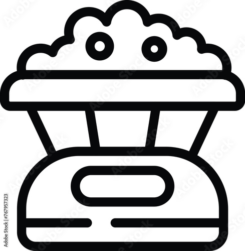 Culinary weighing scale icon outline vector. Balance instrument. Food portion weight utensil