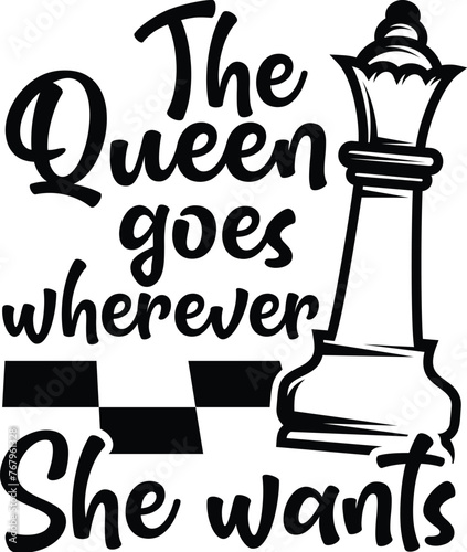 Chess Queen Vector Illustration, Chess Player Woman Quote, Chessmen, Game, Competition