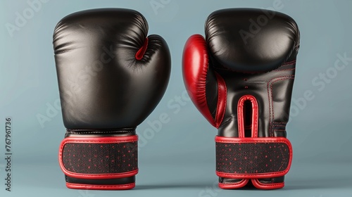 Black and Red Boxing Gloves
