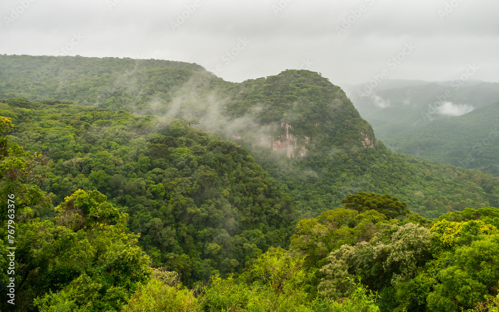 View from Mirante da Solidao (Solitude Viewpoint) at the Ronda Municipal Natural Park in Sao Francisco de Paula, South of Brazil