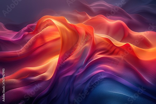 Abstract colorful background with waves and curves