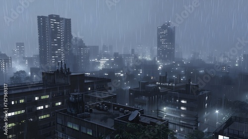 Urban Rhythm  Rain of Light in the Metropolis