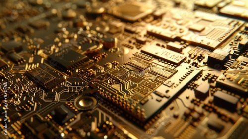 computer circuit board, AI Artificial Intelligence chipset on circuit board in futuristic concept suitable for future technology artwork, Web Banner Abstract background, Vector illustration