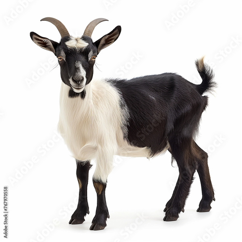 goat on a white background