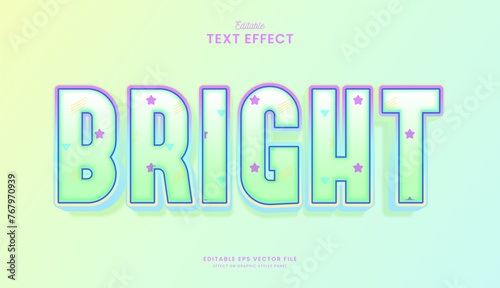 decorative editable pattern bright text effect vector design