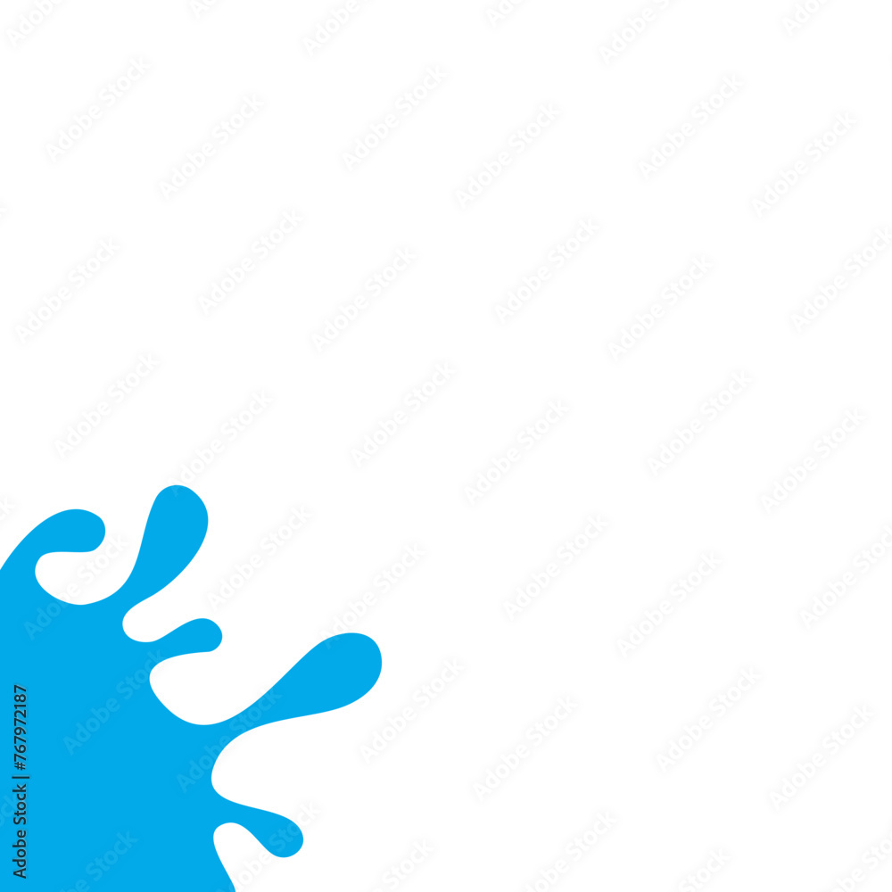 Splash Water Illustration In The Corner Splash Water Illustration In The Corner