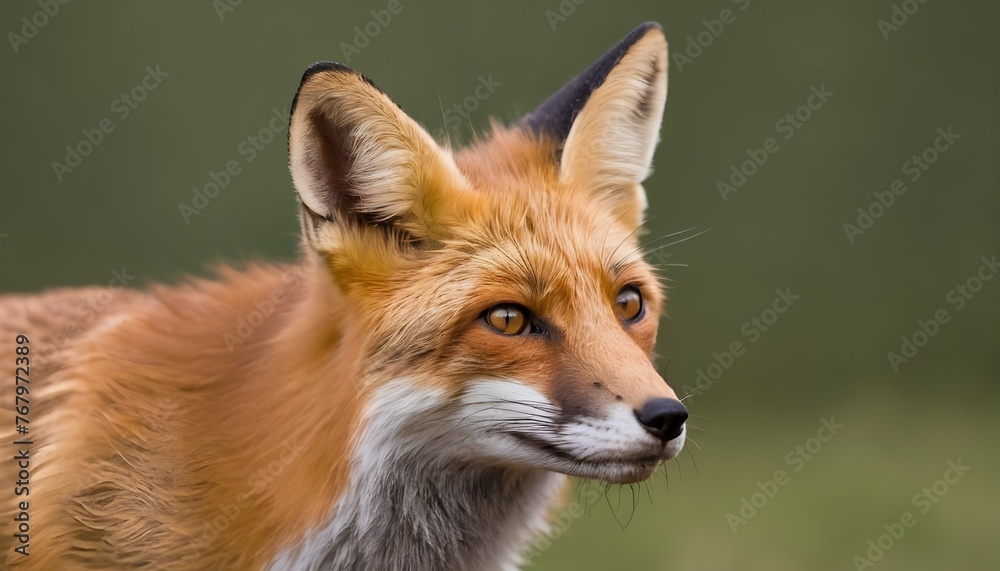 A Fox With Its Ears Flattened Back In Alarm