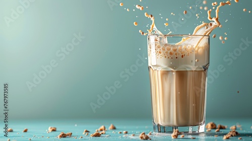 Milk Pouring Into Glass
