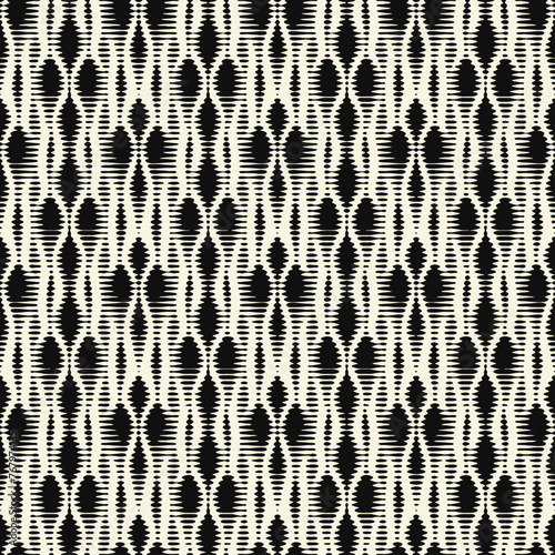 Monochrome Variegated Cactus Check Pattern