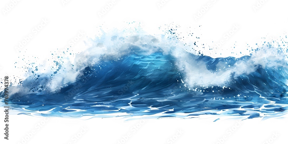 watercolor Ocean Waves watercolor Ocean Waves