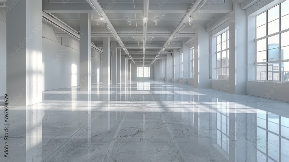 Large Warehouse With Numerous Windows
