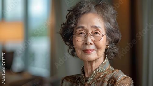 Woman Wearing Glasses and Scarf