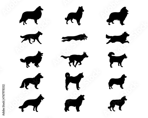 Dog silhouettes